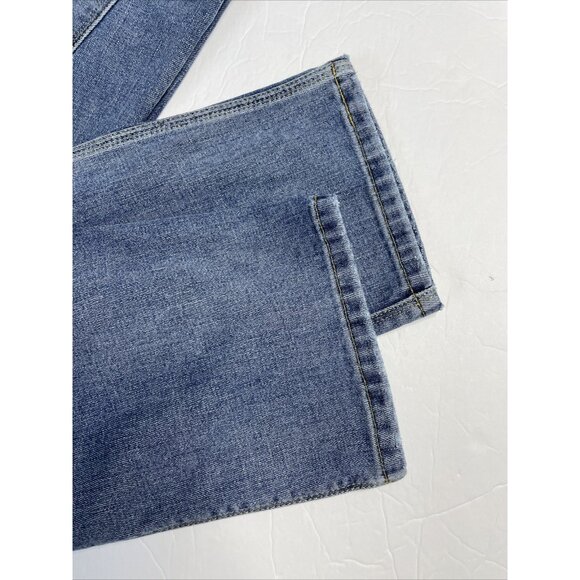 Duer Mens 32x30 Light Blue Denim Jeans Button Fly Skinny Leg - Picture 5 of 6